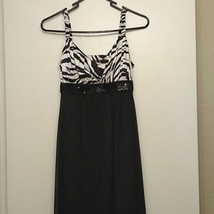 Zebra print Sequin dress